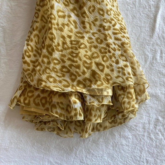 Vintage Lew Magram Collection Leopard Animal Print Sheer Skirt Midi Sz 8 Lined - Picture 7 of 7